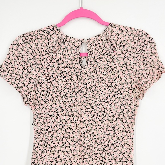 For Love And Lemons Black and Pink Fit and Flare Dress - Picture 4 of 6